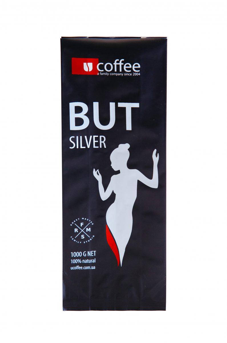 

Кофе зерновой Ucoffee But Silver Family Studio 50% Арабика 50% Робуста 1 кг 543/12