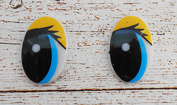 

Очі синьо-жовті 12х18мм., 2шт.