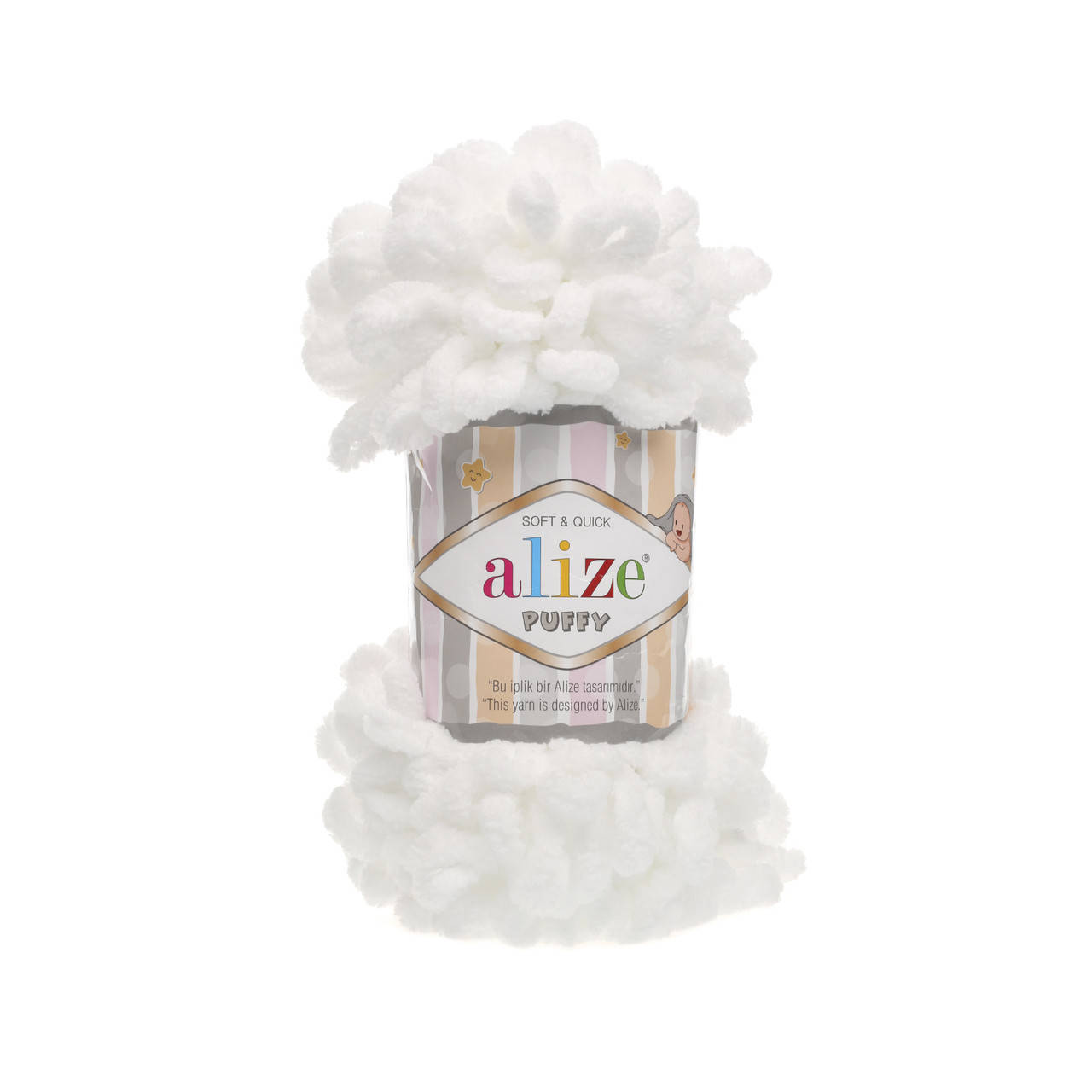 

Пряжа Alize Puffy 55 белый