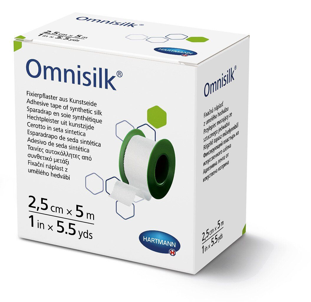 

Omnisilk 2,5см х 5м - Пластырь фиксирующий из искусственного шелка