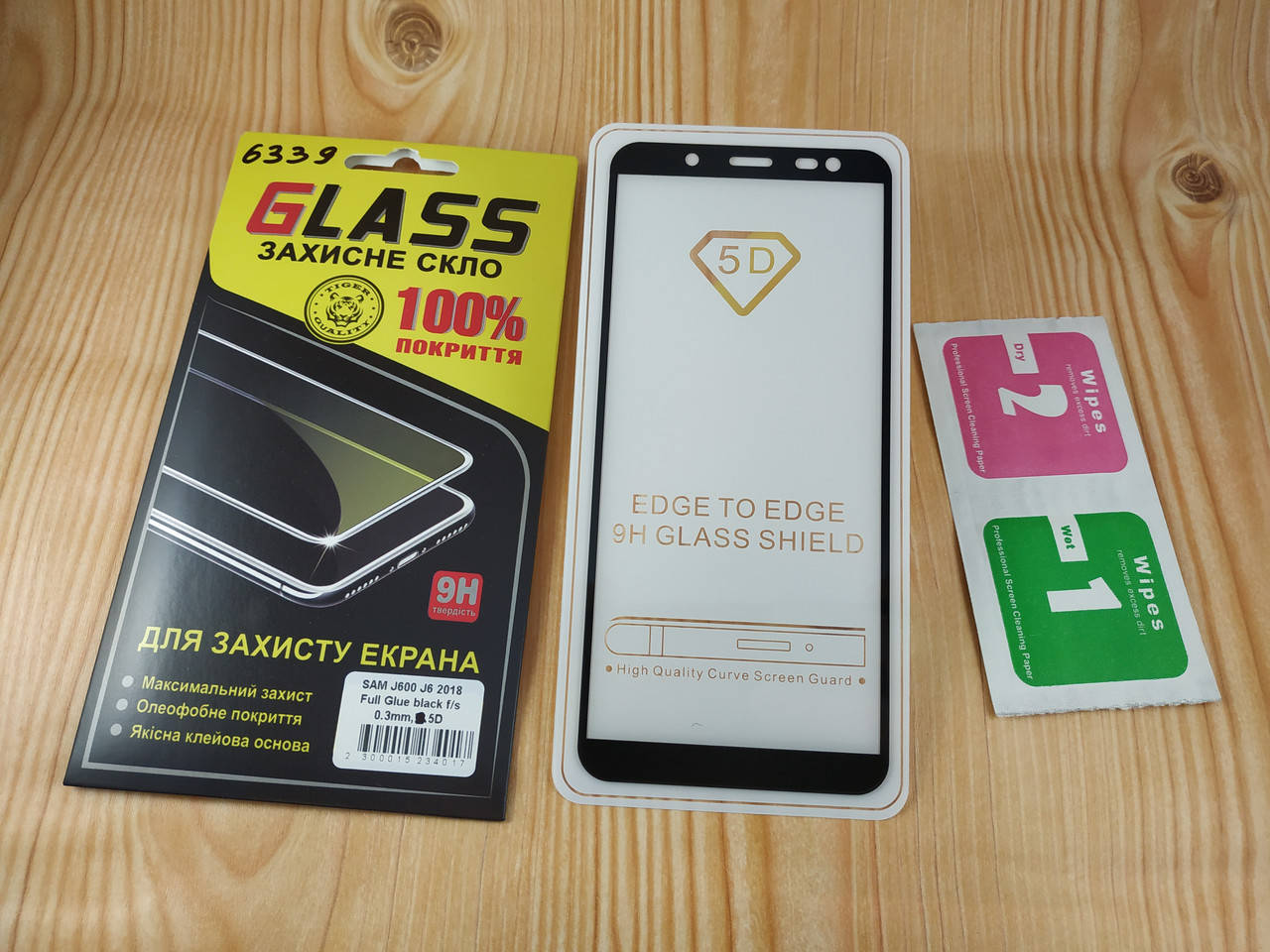 

5D full glue защитное стекло для Samsung Galaxy J6 (2018) J600 - black, Черный