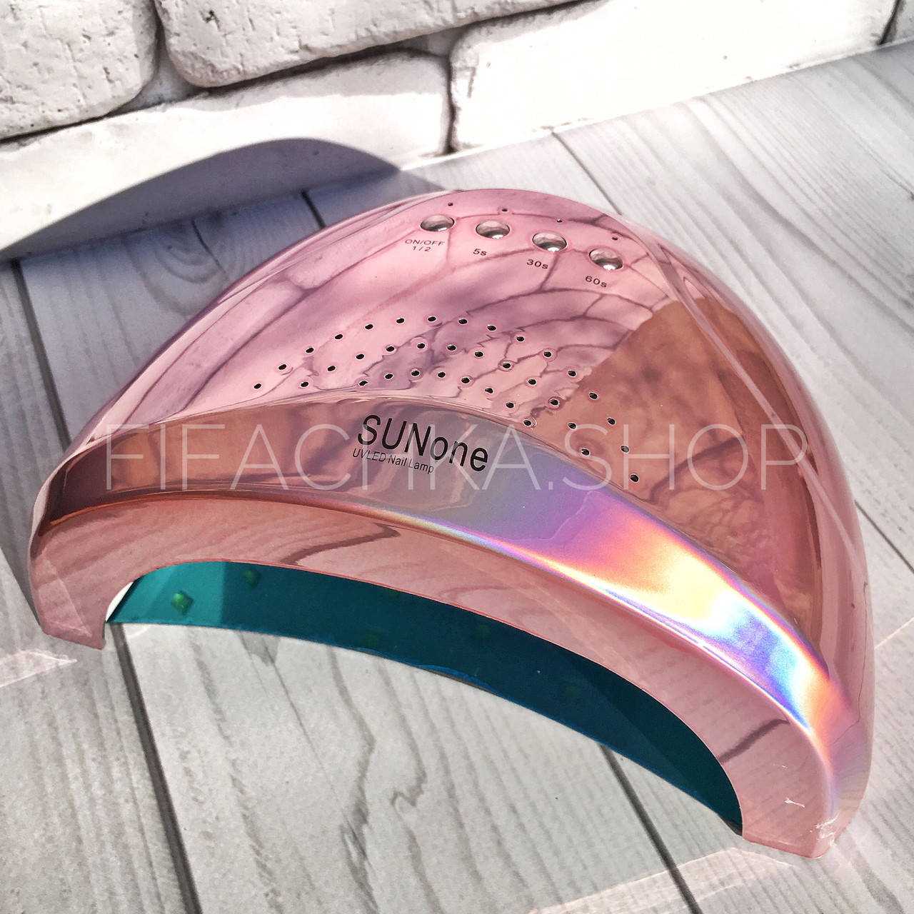 

Лампа для маникюра, ногтей, гель-лака LED UV, Sun One на 48 Вт зеркальная, Розовый