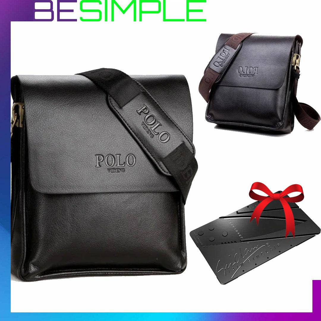 

Мужская сумка Polo Videng 24x21x7 + Подарок Нож-визитка / Сумка Polo через плечо