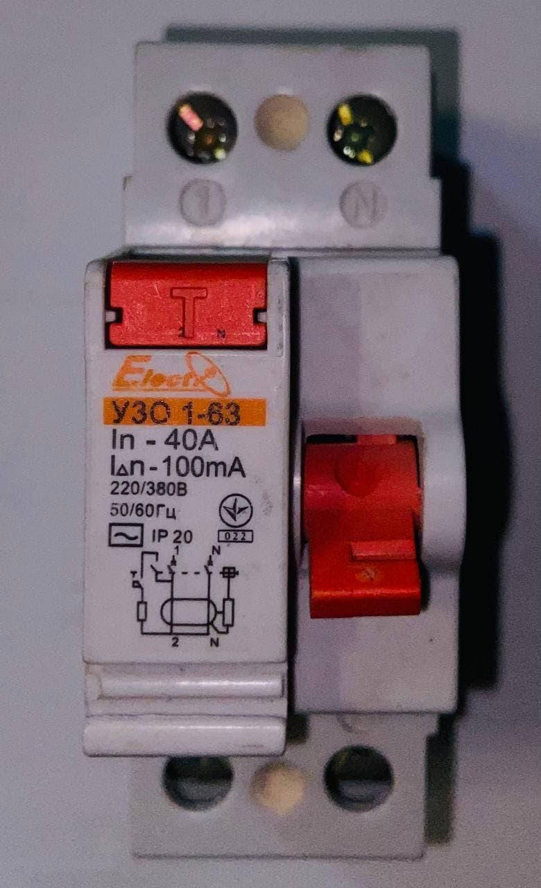 

Узо ElectrО 2P, 40 А, 100 мА, 4.5 kА