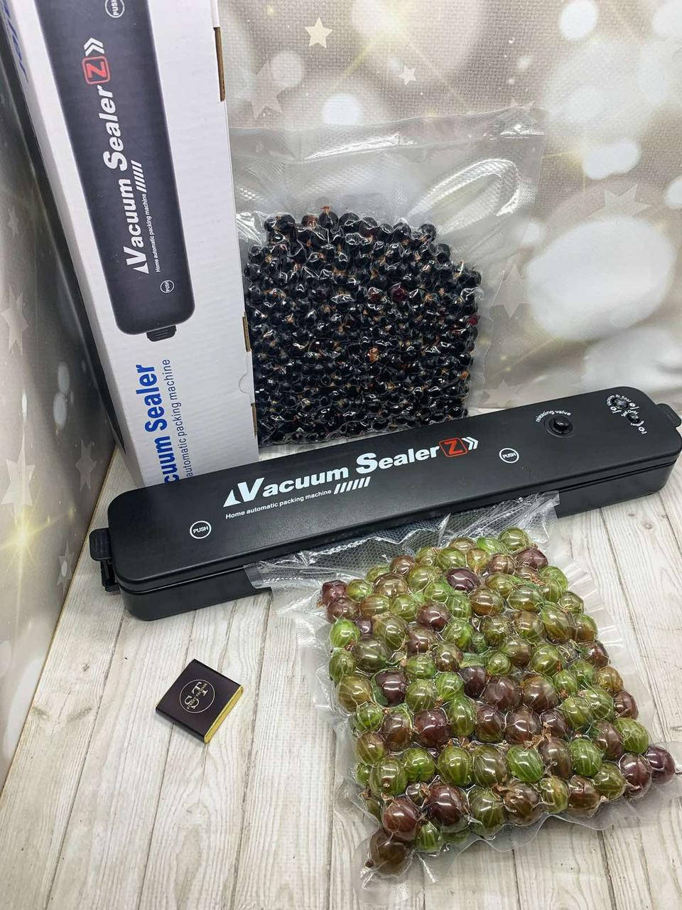 

Домашний вакууматор бытовой вакуумный упаковщик для дома чёрный для продуктов и мяса