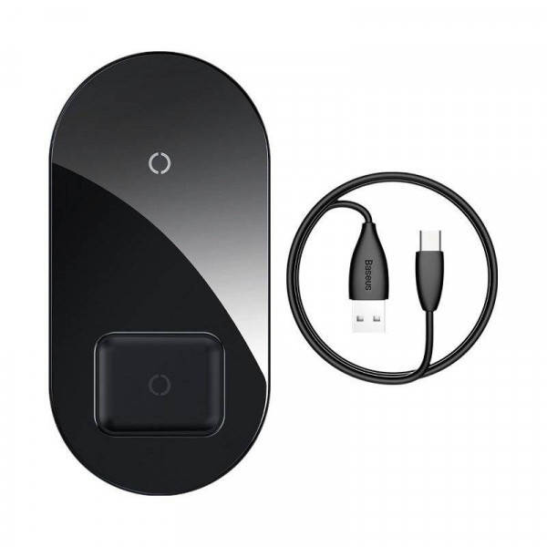 

Беспроводное зарядное устройство Baseus Simple 2in1 18W Black (WXJK-01), Черный