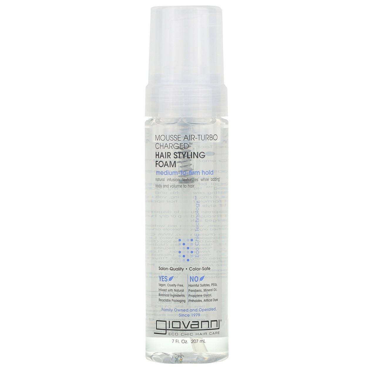 

Giovanni, Mousse Air-Turbo Charged, Hair Styling Foam, 7 fl oz (207 ml)