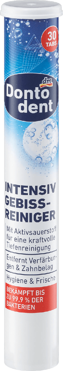

Шипучие таблетки для чистки зубных протезов Dontodent Gebissreiniger-Tabs, 30 шт.
