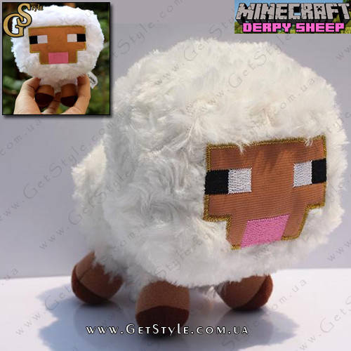 

Плюшевая овечка из игры Майнкрафт - "Minecraft Sheep" - 16 х 12 см, Белый