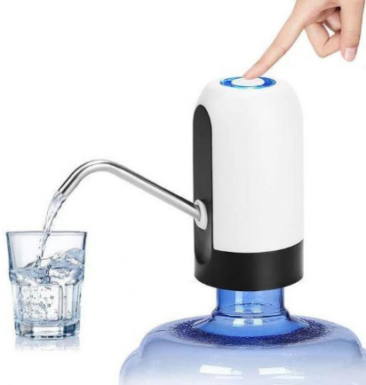 

Помпа для воды электрическая на бутыль автоматическая с аккумулятором Water Dispenser