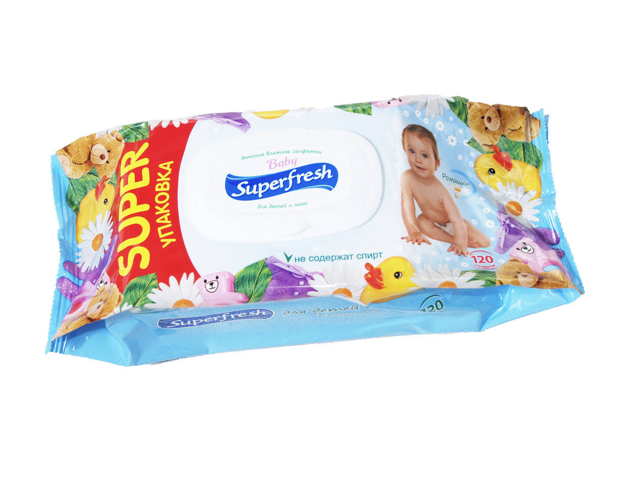 

Салфетки влажные Super Fresh 120 шт