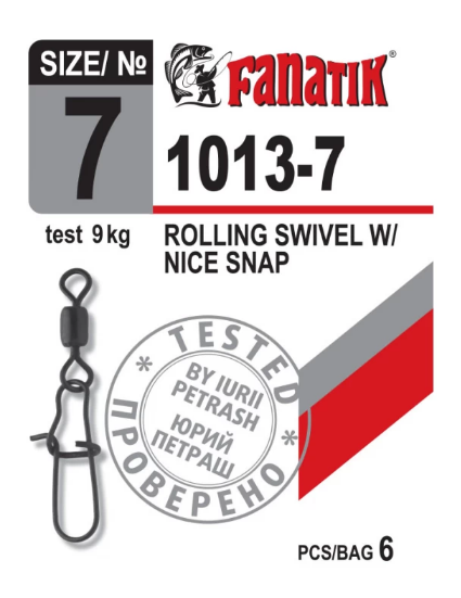 

Застежка американка с вертлюгом FANATIK №7 ( тест 9кг )