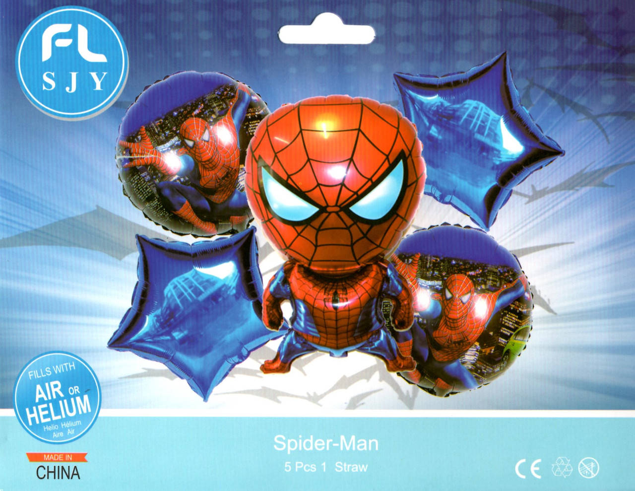 

Набор фольгированных шаров человек Паук, 5 шт, Разные цвета