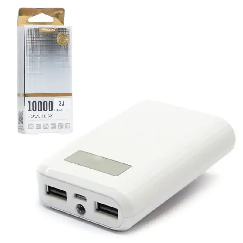 

Универсальное зарядное устройство высокой емкости Power Bank Proda 10 000 mAh (Белый)