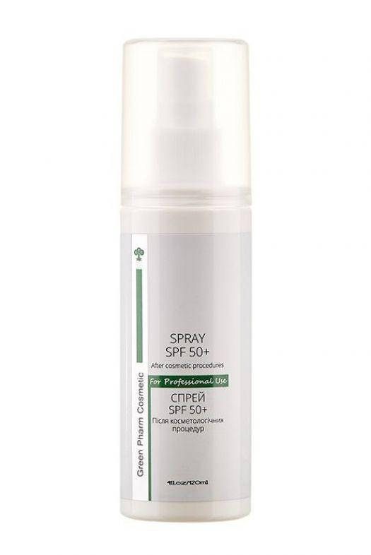 

Сонцезахисний спрей після косметологічних процедур SPF 50 Green Pharm, 120 мл