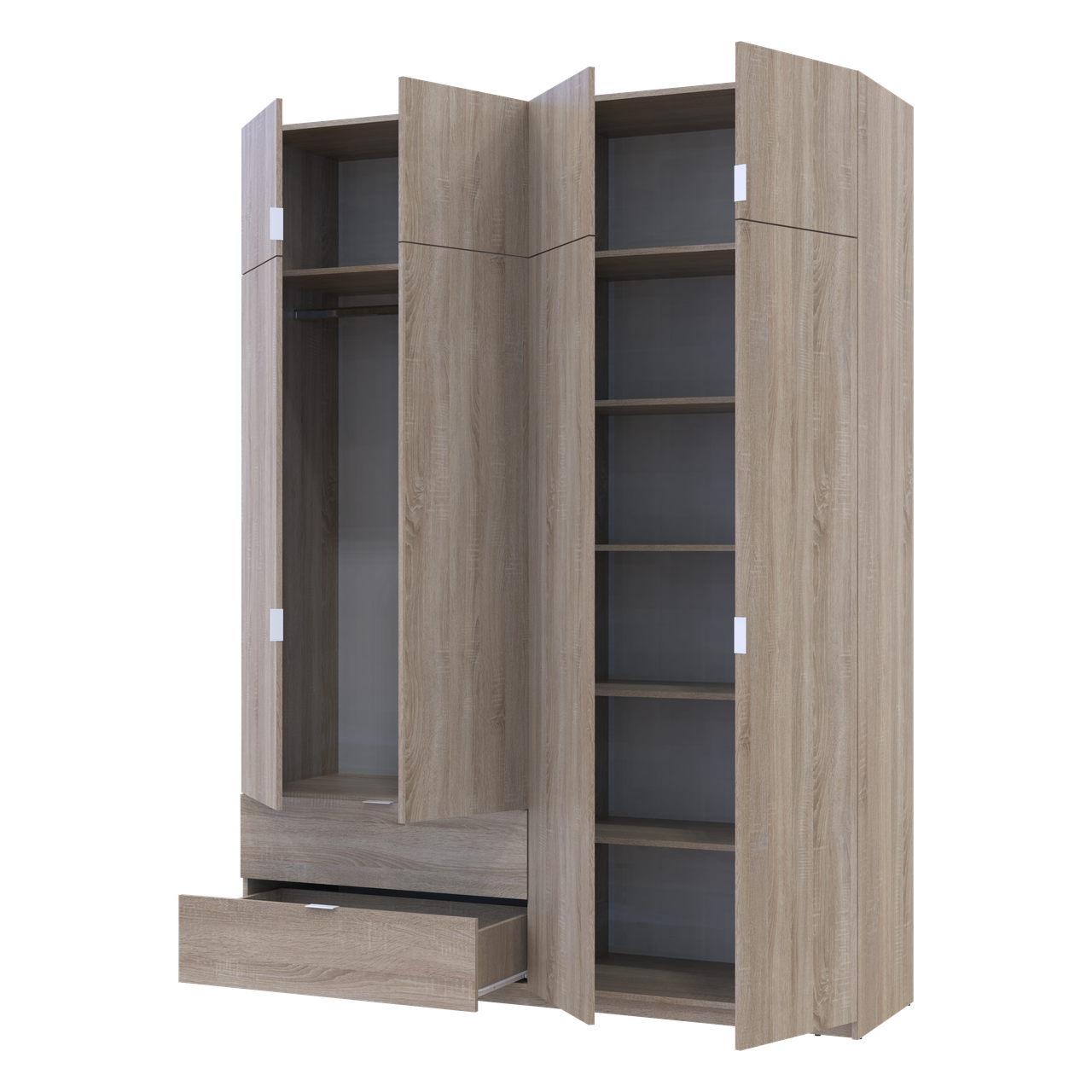 Розпашна Шафа для одягу Doros Лукас Дуб Сонома 180х50х240 (80737731) 2