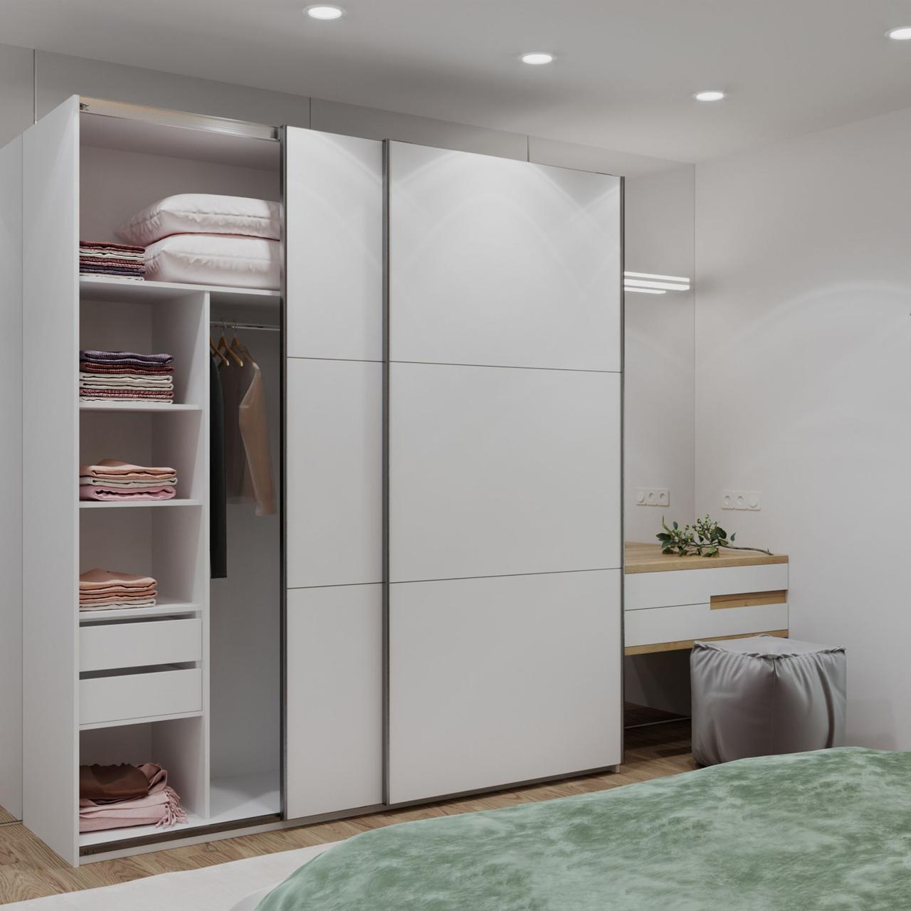 Шафа купе Doros G-Caiser Білий 2 ДСП / 3 частини 220х60х240 (42003007) 6