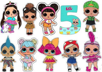 

Вафельная картинка для торта, конд. изделий Куклы LOL Surprise (лист А4) 41