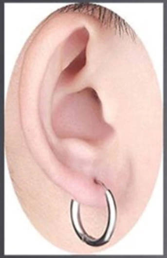 

Модные мужские серьги кольца на одно ухо из нержавеющей стали круглые унисекс