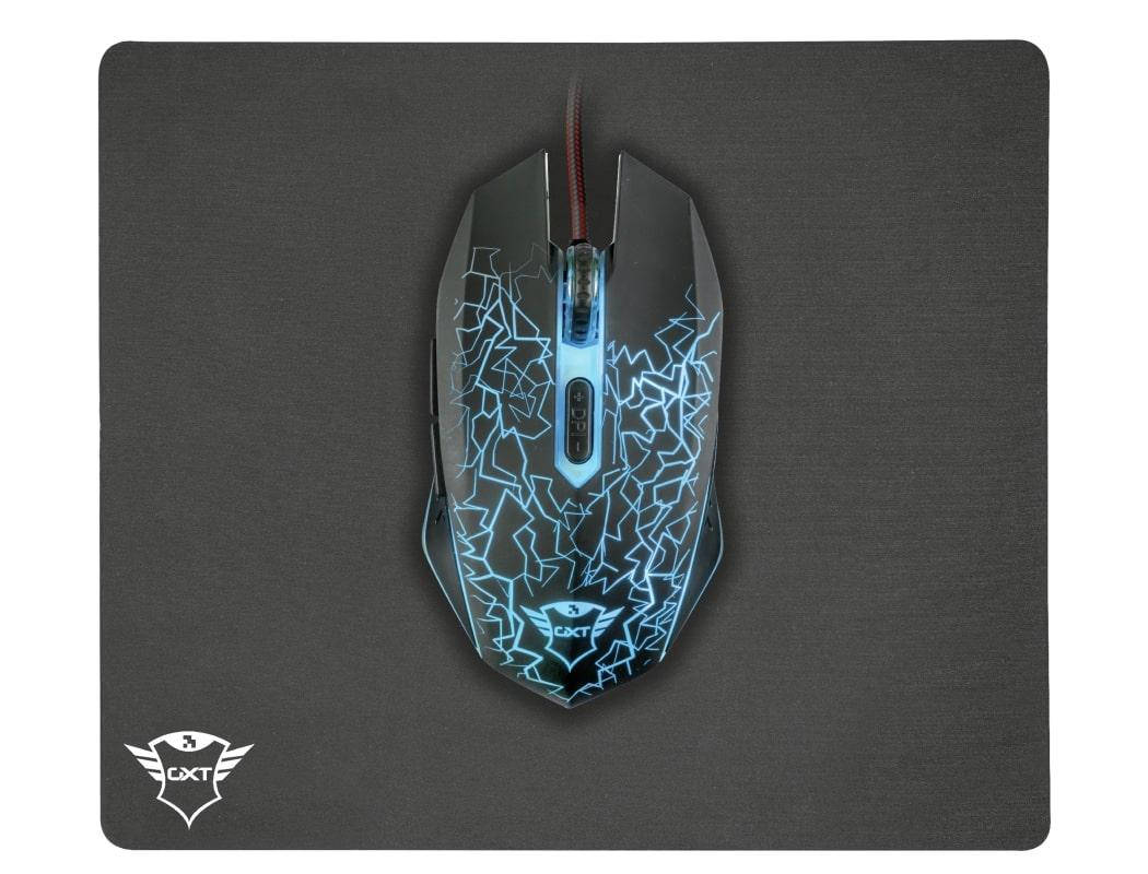 

Мышка + коврик TRUST GXT 783 Izza Gaming Mouse & Mouse Pad BLACK, Черный