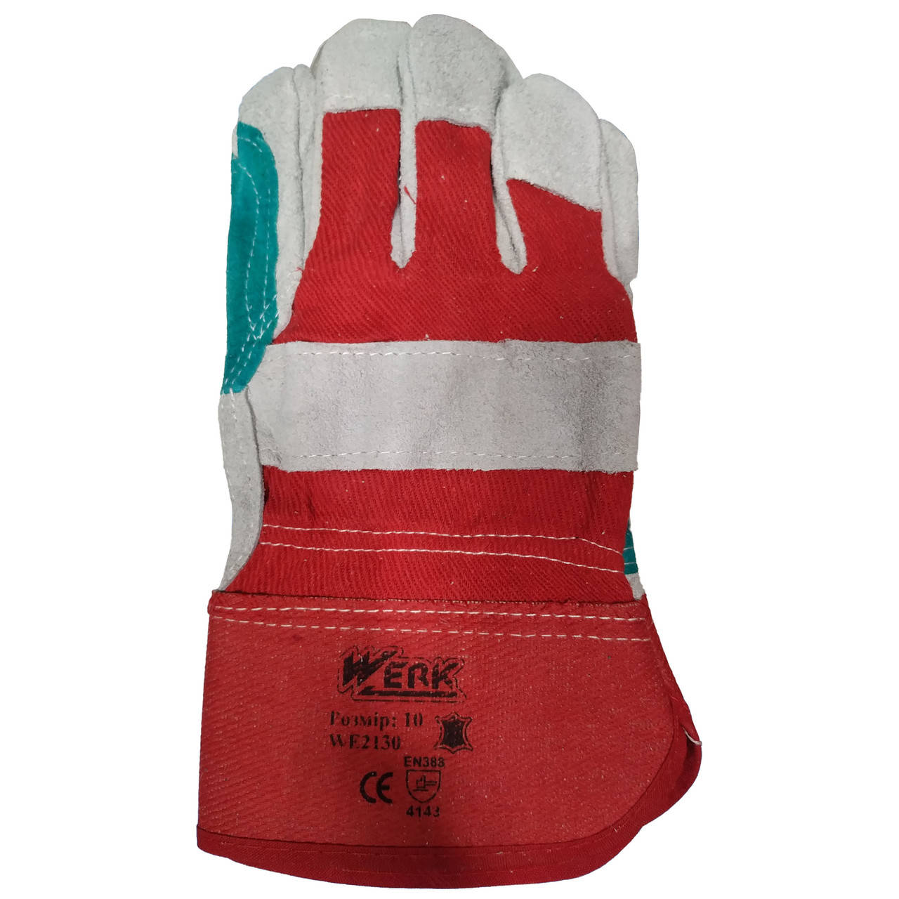 

Werk WE2130 Перчатки комбинированные кожа + ткань, Красный