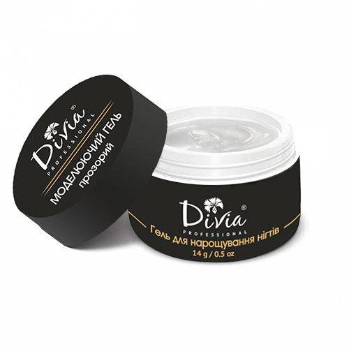 

Divia - Гель моделюючий для нарощування нігтів Di970 прозорий 14 г