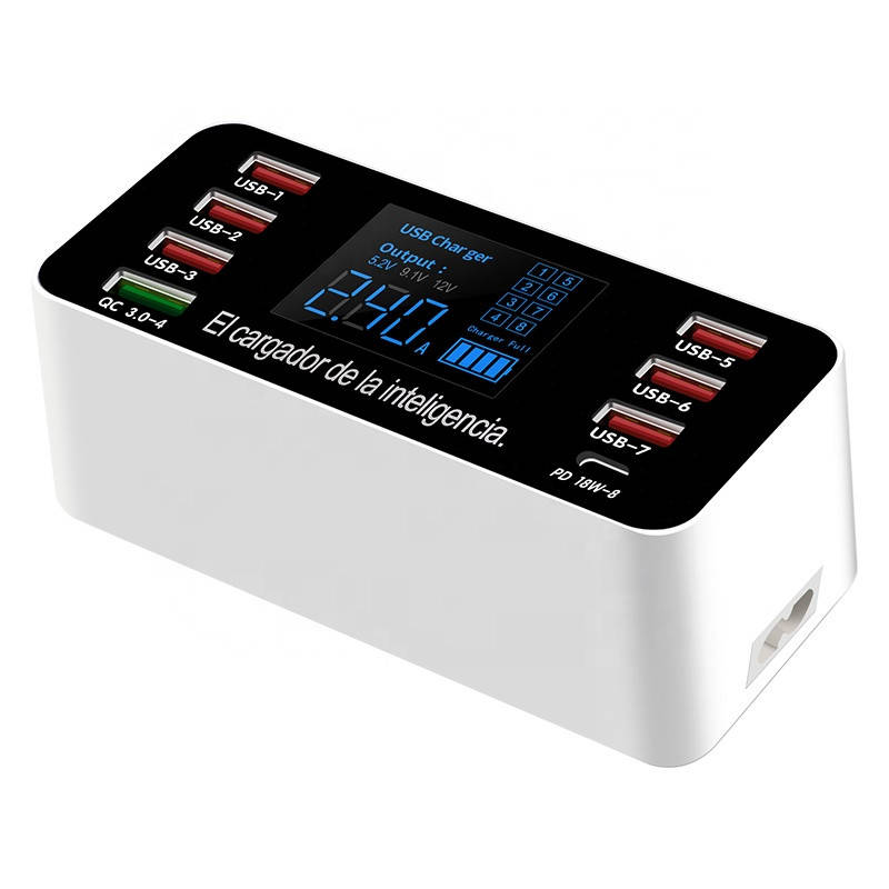

Мультизарядное устройство на 8 портов Digital Lion WLX-A9P, СЗУ с дисплеем, 60W, Белый