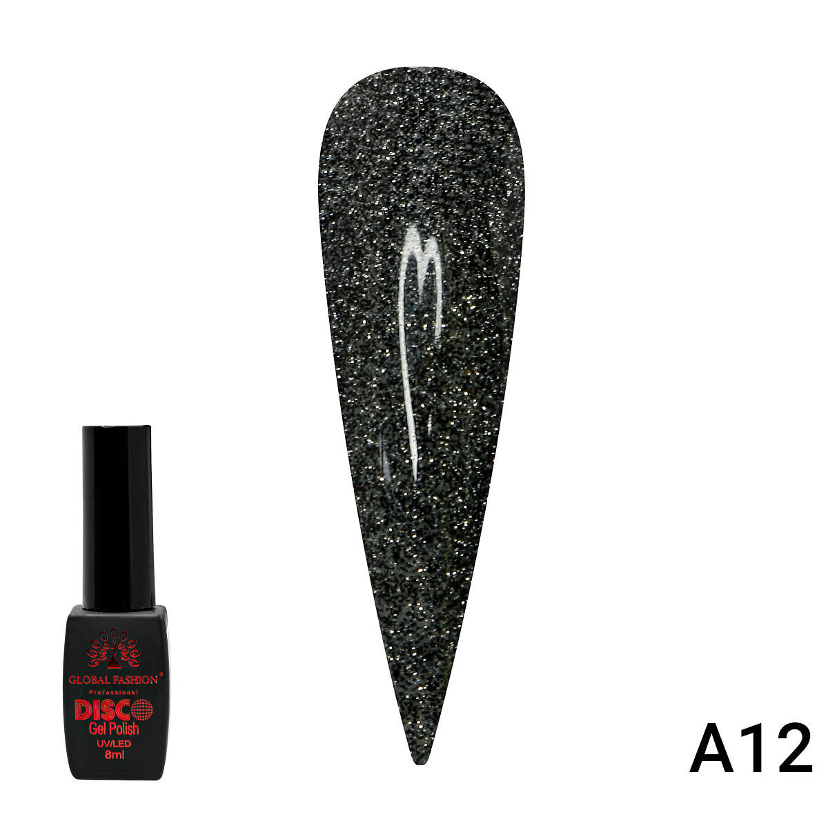 

Гель лак Disco Gel Polish, Global Fashion, светоотражающий, 8 мл A12