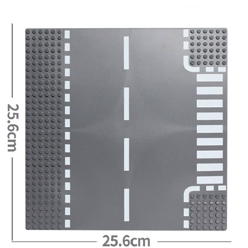 

Базовая пластина для констукторов Лего Лего Прямая дорога с поворотом 32x32 (25.5x25.5cm) Grey, Зелёный