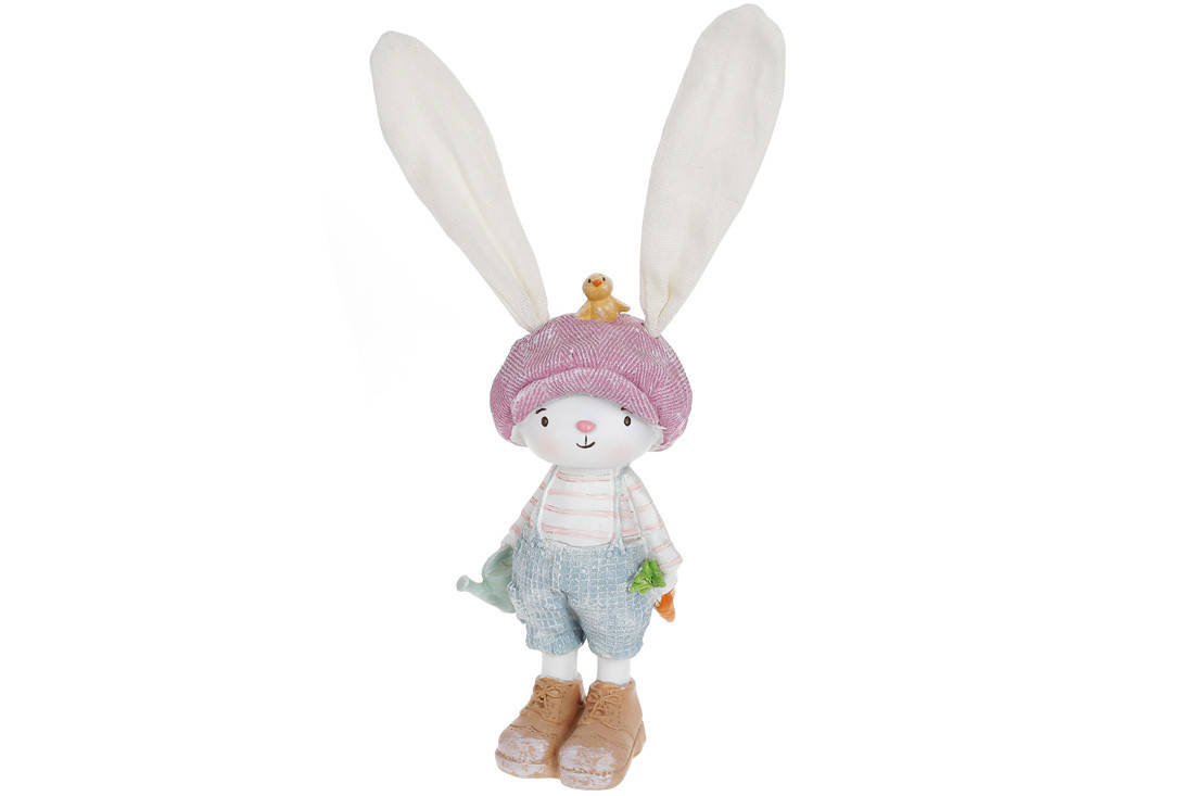 

Декоративная статуэтка Заяц в кепке, 29см