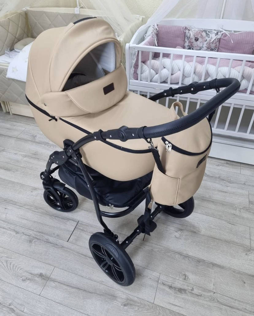 

Детская коляска 2 в 1 Saturn Len Classik (Сатурн Лен Классик) Victoria Gold эко кожа