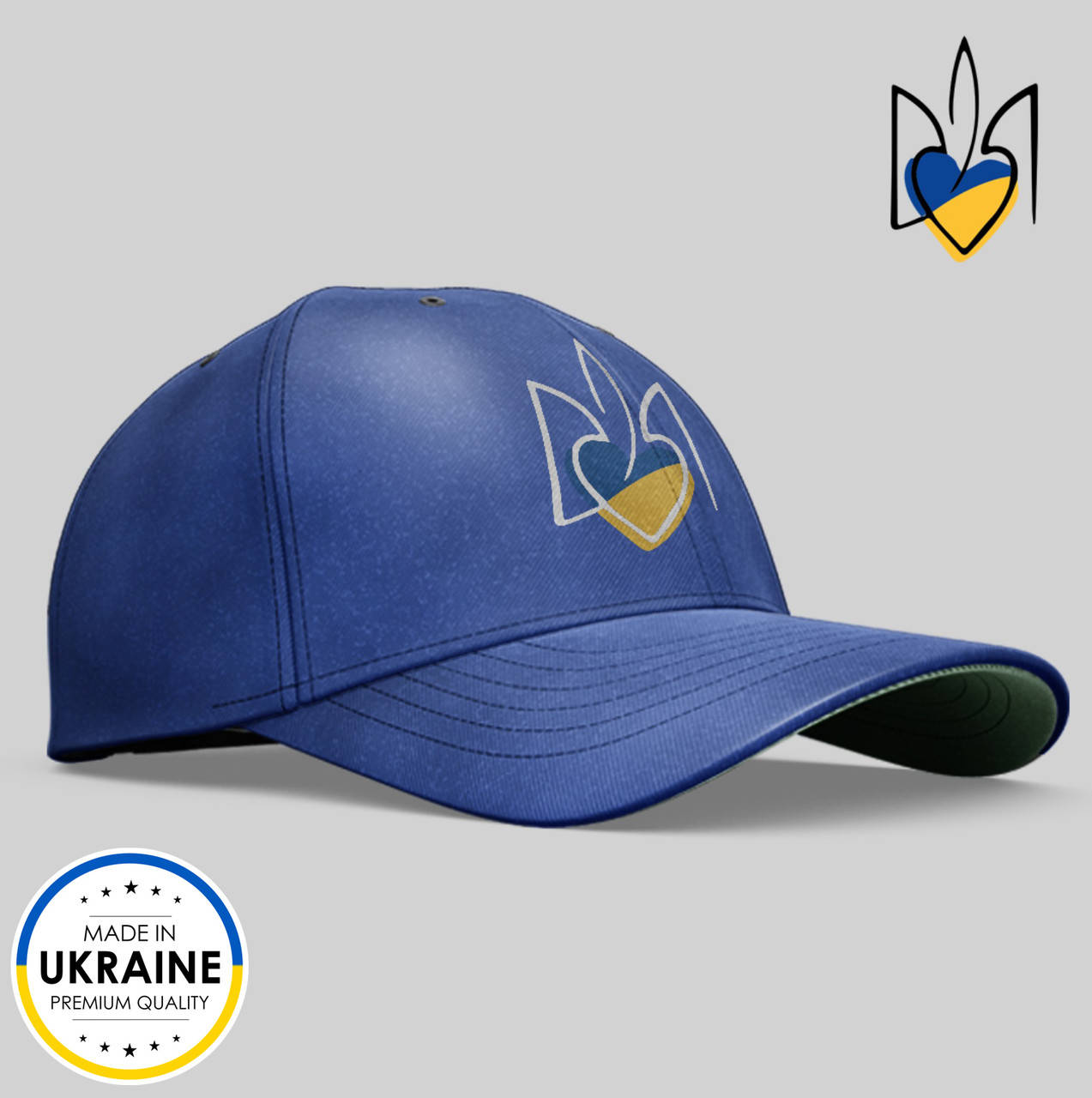 

Кепка бейсболка патріотична Zerno ГЕРБ УКРАЇНИ блакитна, Голубой