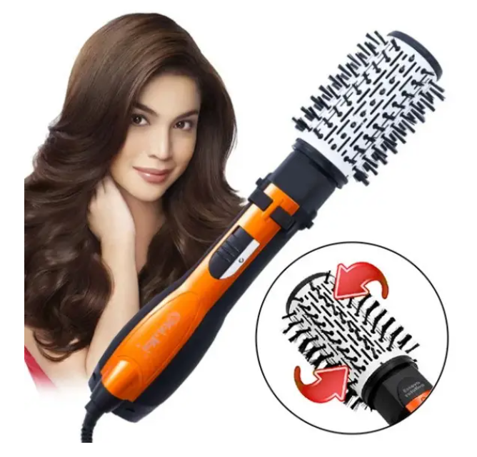 

Вращающаяся фен-щетка, Стайлер, браш для укладки волос, Фен-расческа с тремя насадками, Воздушный стайлер