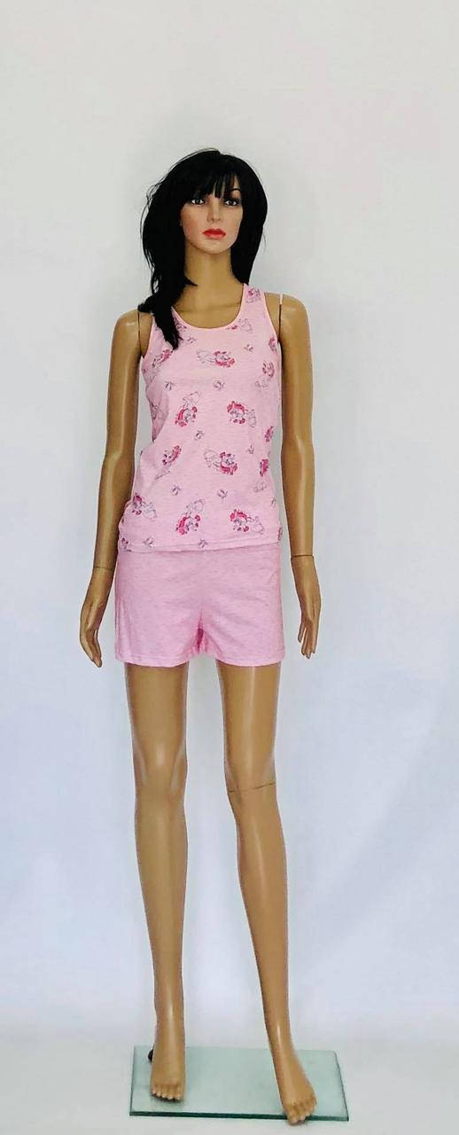 

Трикотажный комплект - пижама майка и шорты 50