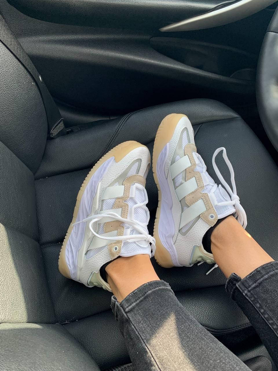 

Женские кроссовки Adidas Niteball White, Адидас Найтбол Белые 38, Кремовый