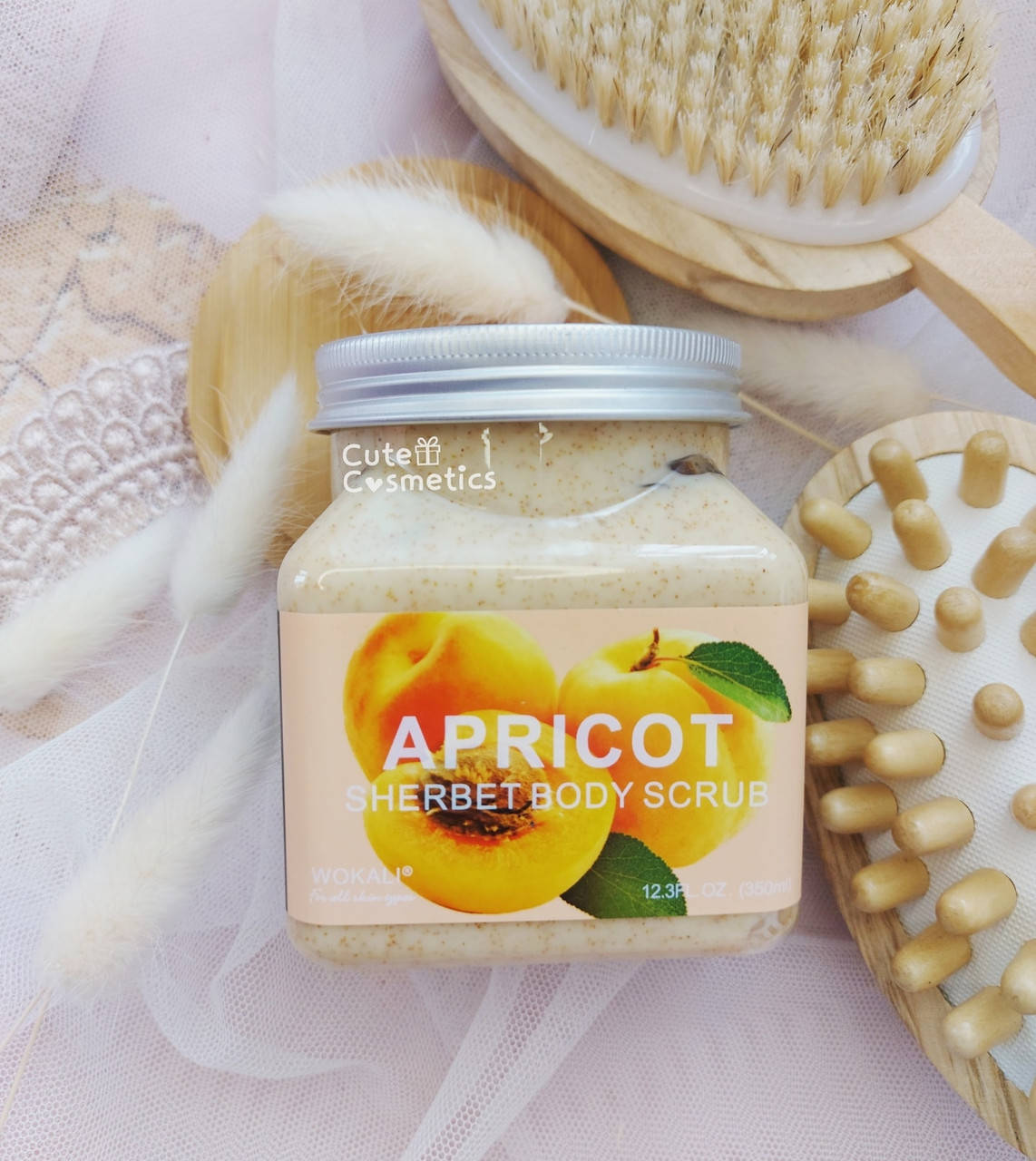 

Скраб для лица и тела Wokali Sherbet Body Scrub Apricot, 350 ml.