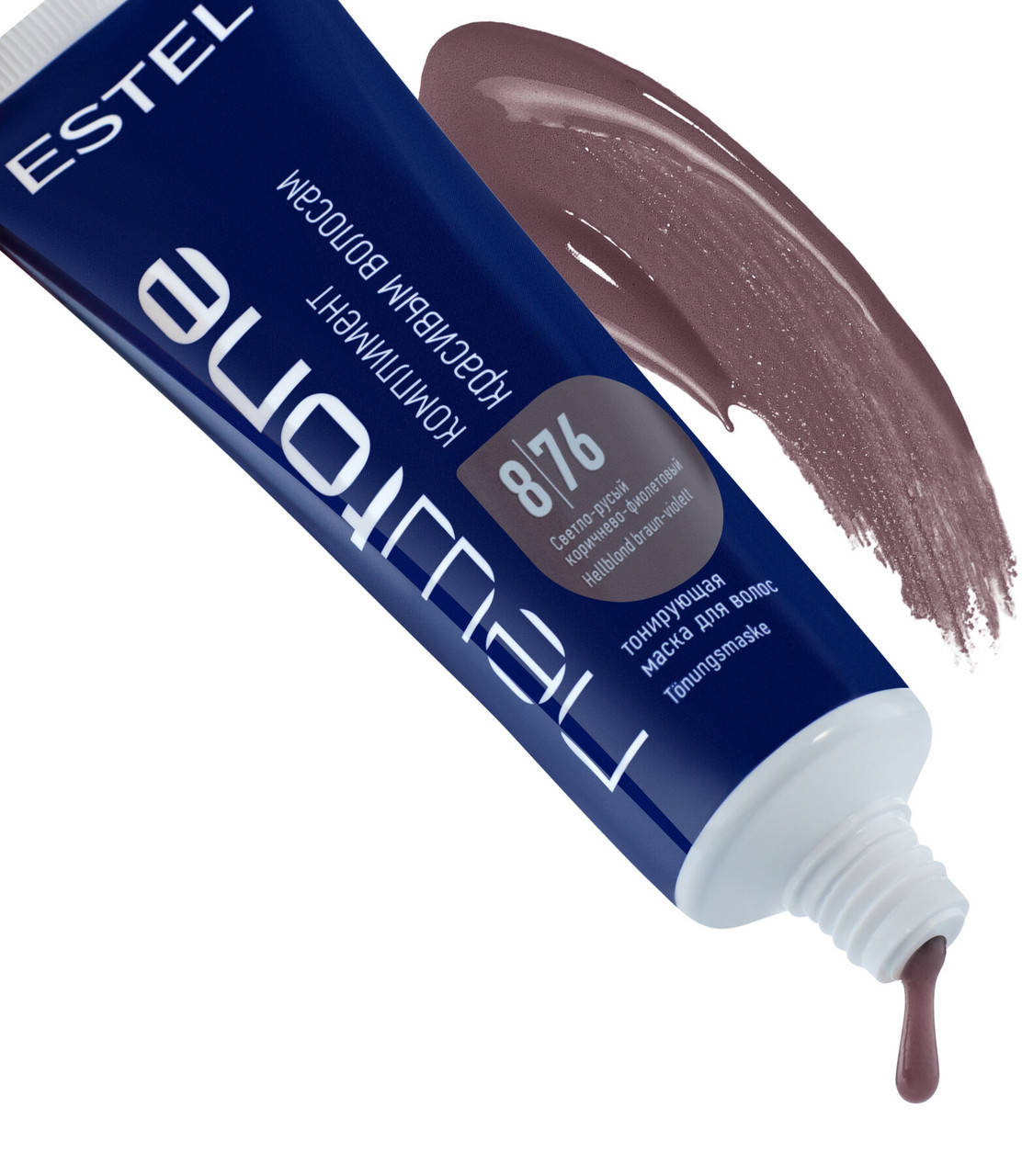 

Маска для тонирования волос Estel Newtone 8/76 светло-русый коричнево-фиолетовый, 60 мл