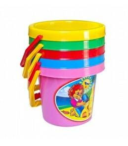 

Ведерко Б ТехноК 1288 игрушка детская пластиковая с рисунком для детей в песочницу