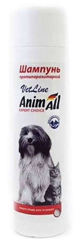 

AnimAll VetLine шампунь противопаразитарный для кошек и собак (пропоксур) 250мл