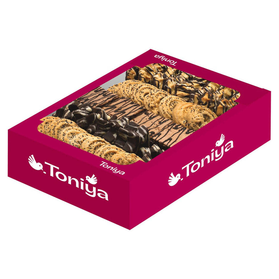 

Набор песочного печенья к чаю вкусное рассыпчатое в картонной коробке Ассорти-2 0,6 кг ТМ TONIYA