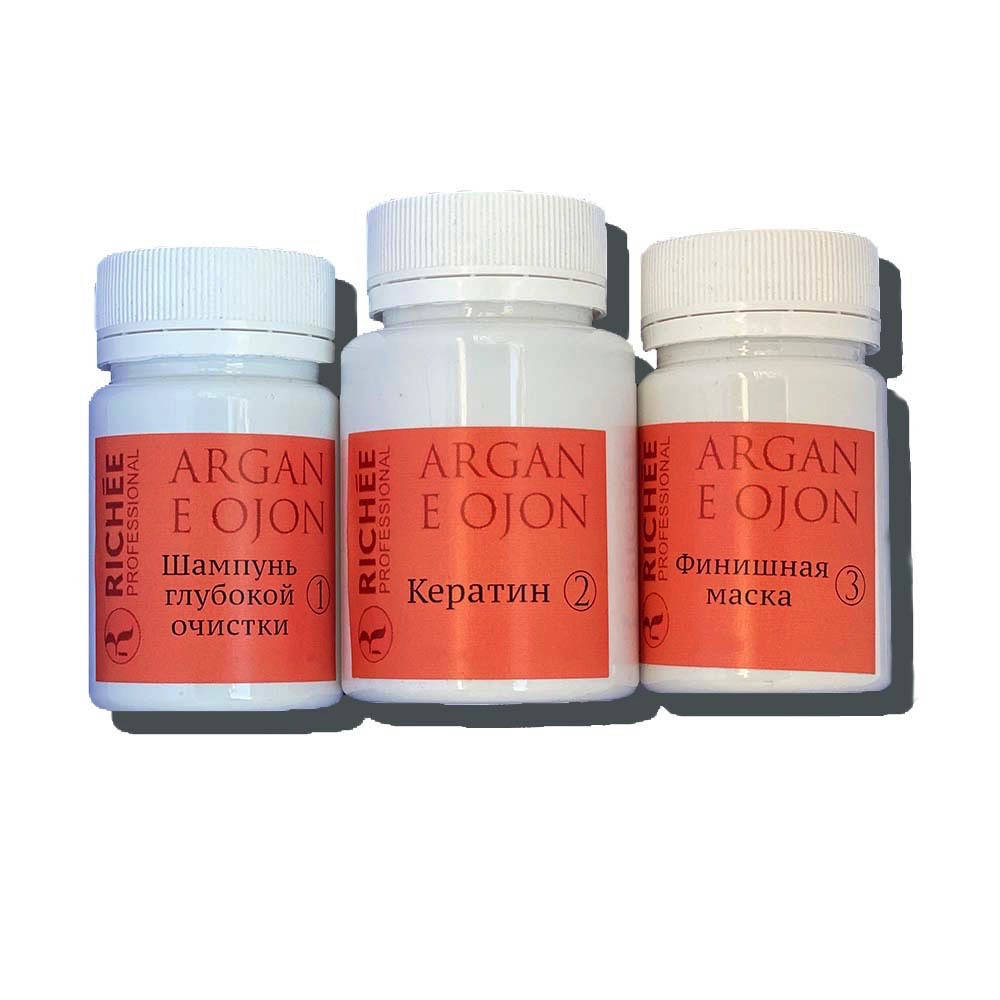

Richée Argan E Ojon Состав кератина для волос 30/50/30 мл