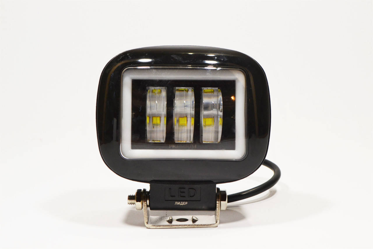 

Дополнительная светодиодная LED фара 45Вт Квадратная (Black)+ Ангельский Глаз Четкой световой теневой границей, Черный