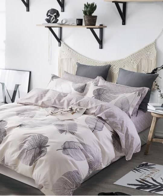 

Постельное белье Евро размер хлопок Сатин 1138, Серый