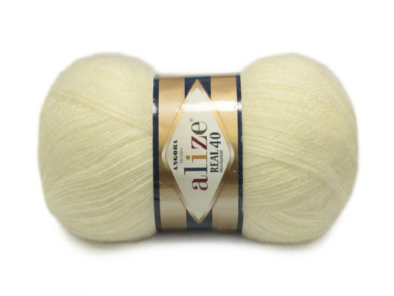 

Alize Angora Real 40, Крем №01, Молочный