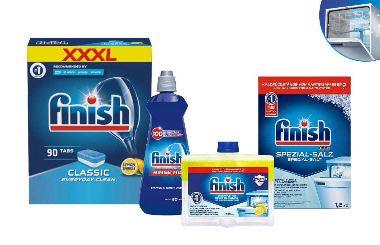 

Набор для мытья посуды в посудомоечной машине Finish Classic Lemon