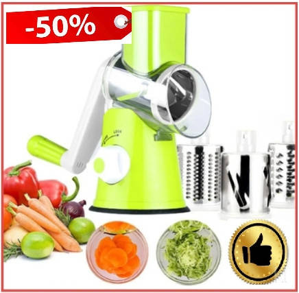 

Ручная овощерезка Kitchen Master мультислайсер механический для овощей и фруктов, Зелёный