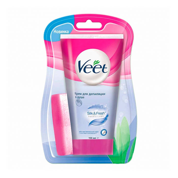 

Оригинал!Крем для депиляции в душе Veet Silk & Fresh для чувствительной кожи,с алоэ вера с ароматом фиалки