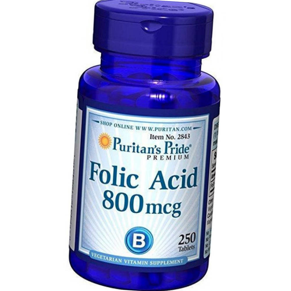

Фолиевая кислота Puritan's Pride Folic Acid 800 mcg 250 таблеток витамин В9