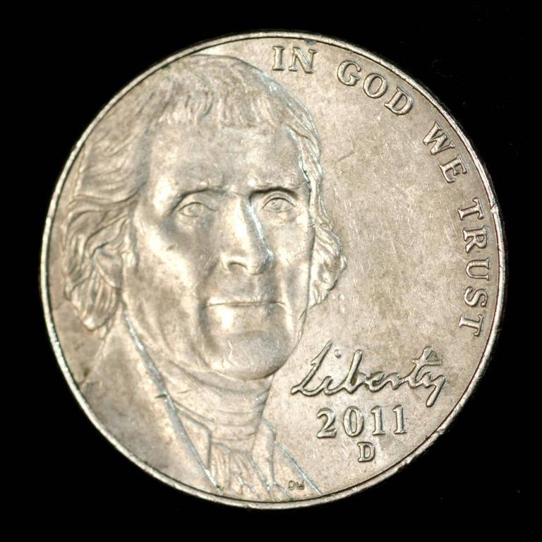 

Монета США 5 центов 2011 г.