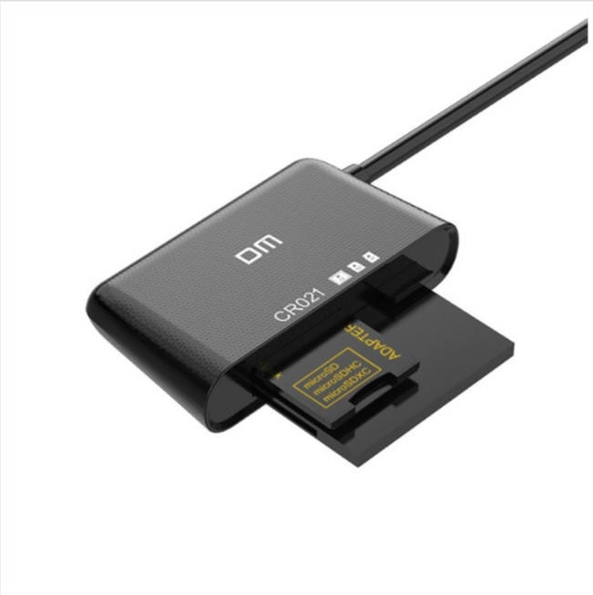 

Картридер DM CR021 USB-A 3in1 (SD / micro SD / CF card) USB 3.0 Black, Черный